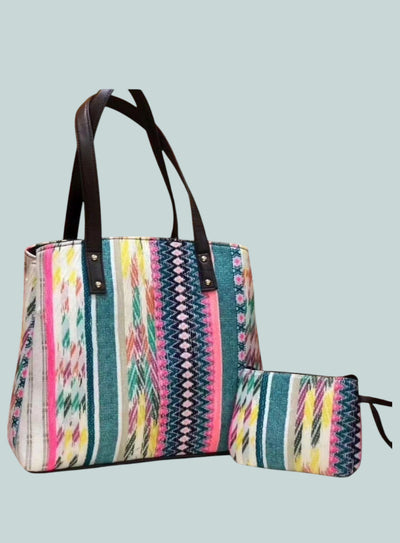 Vibrant Multicolor - Rainbow Striped Tote